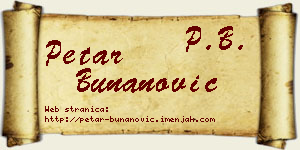 Petar Bunanović vizit kartica